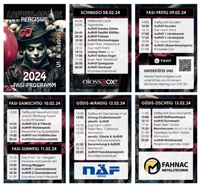 Fasnachtsprogramm 2024